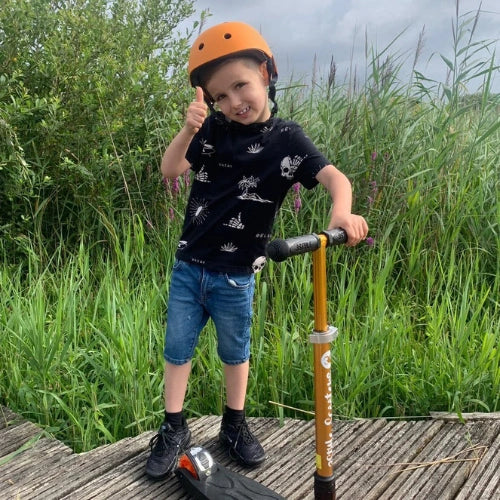 Orange Kids Helmet for Scooters and Bikes RollerMAX