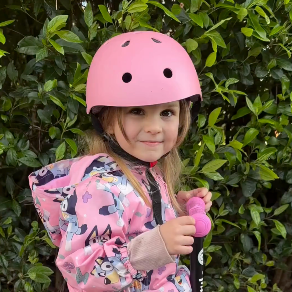 Pink Kids Helmet for Scooters and Bikes RollerMAX